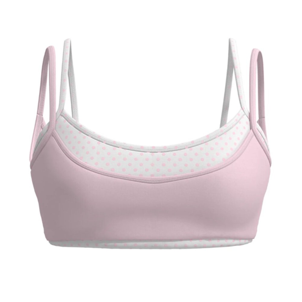 Liaison The Label Double Layer Scoop Bra – Soft Pink & White Polka Dots (Size M)